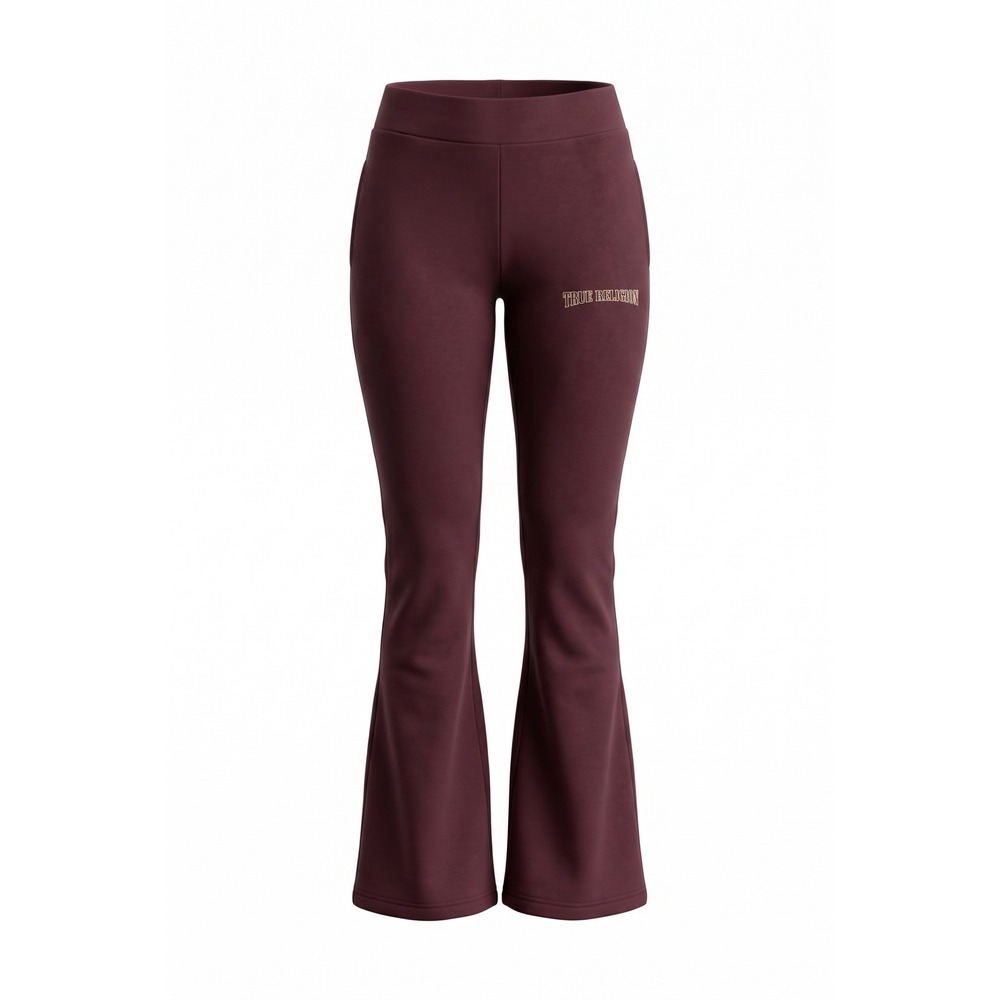 True Religion Rainbow HS Stitch Bootcut Pant Burgundy XS P51G1GP51S4DXB Flare